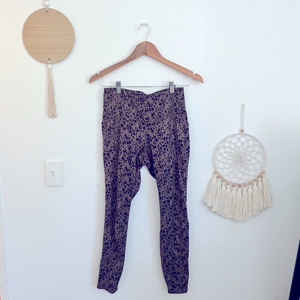 Juicy Couture Leopard Print Leggings - Black and Tan